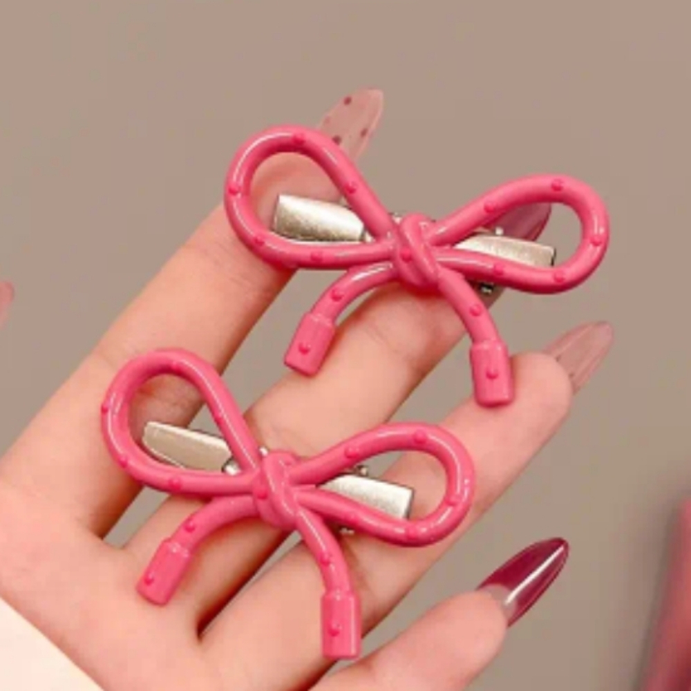 Pretzel Bow Tie Hair Clips